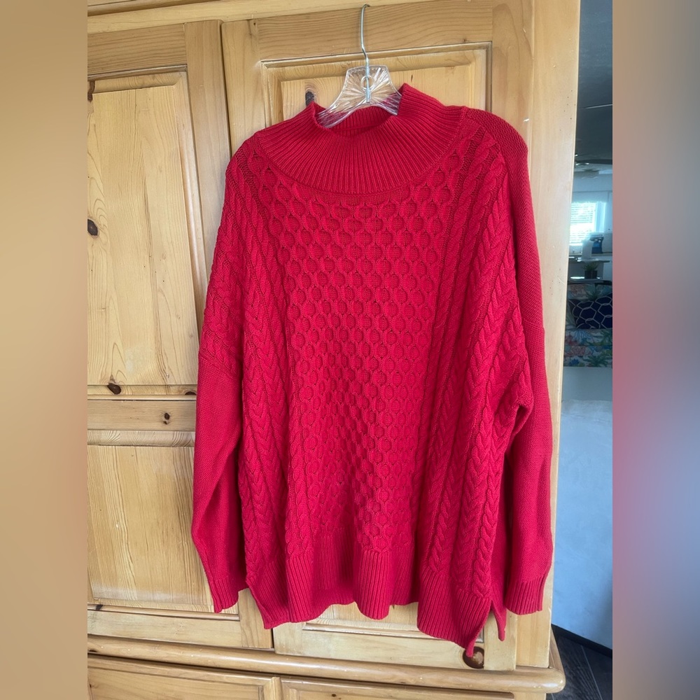 Crown and Ivy red sweater size XL